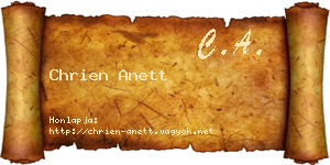 Chrien Anett névjegykártya